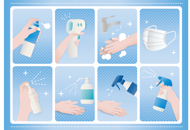 新型コロナウィルス感染予防対策実施中